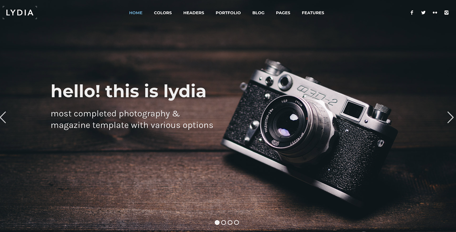 photography website templates, Lydia