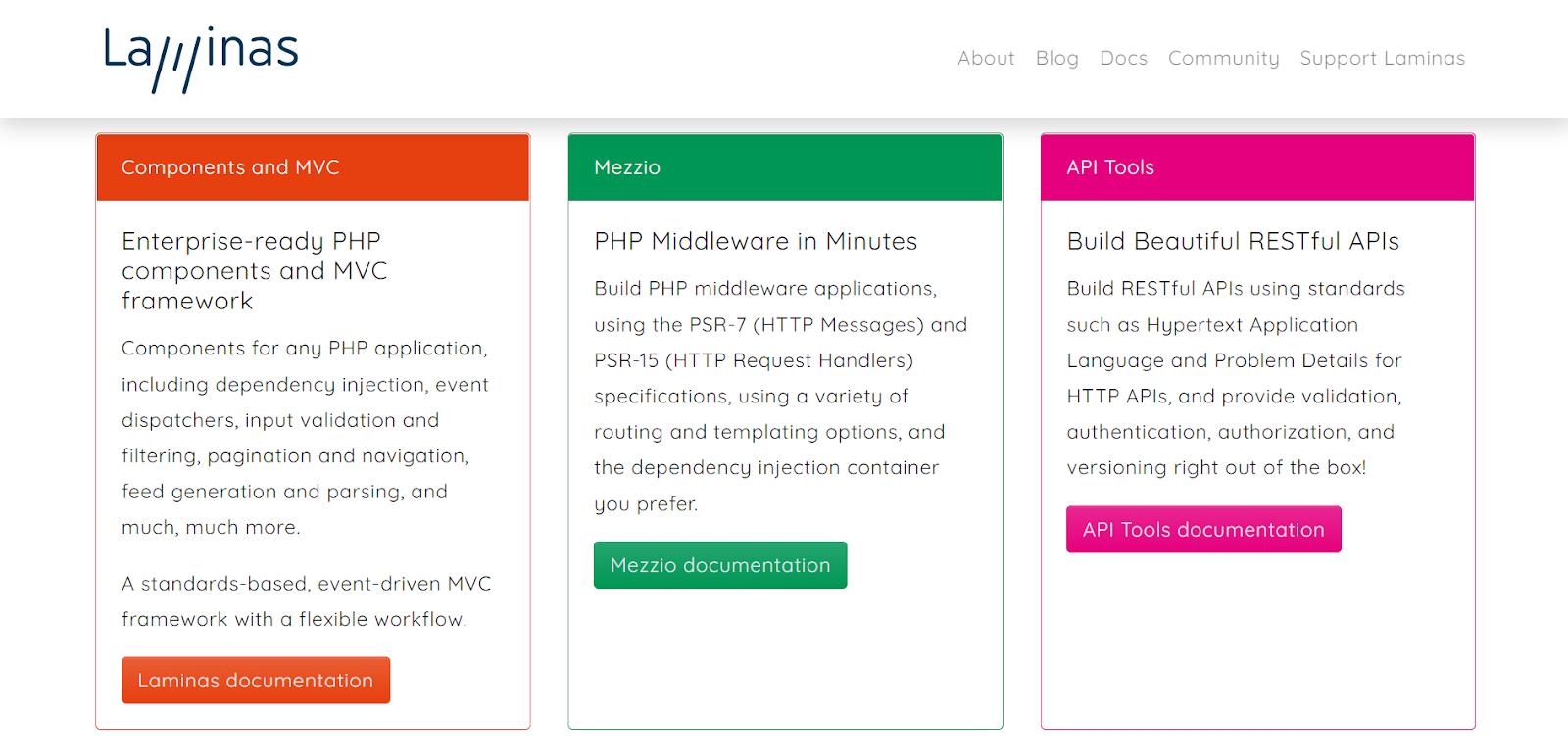 Easy PHP structure, Laminas