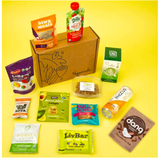 Example of a snackbox from Vegancuts.