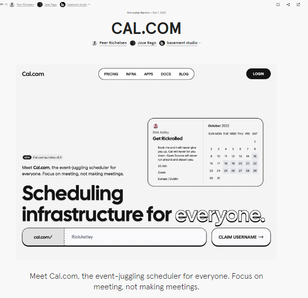 Cal.com website