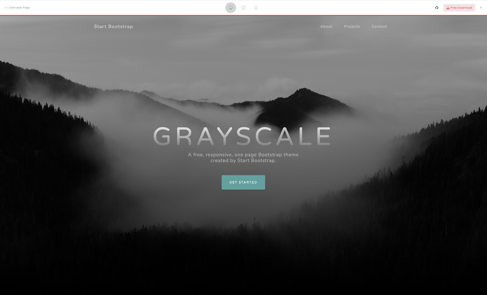 Grayscale is a photography-focused responsive Website template you can use for your Website