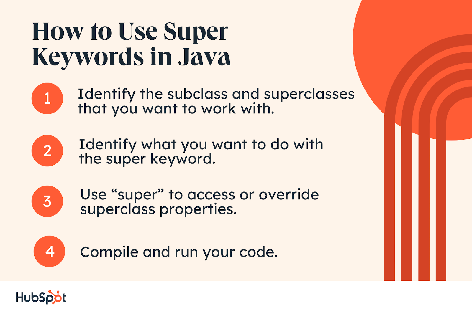 How to Use Super Keywords in Java. Identify the subclass and superclasses that you want to work with. Identify what you want to do with the super keyword. Use “super” to access or override superclass properties. Compile and run your code.