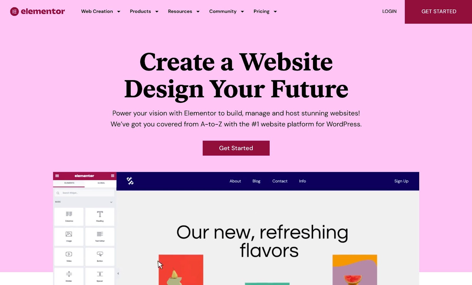 website color themes, elementor