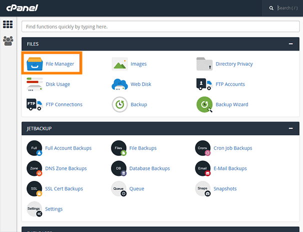 How to Update WordPress Automatically via cPanel: Go to File Manager