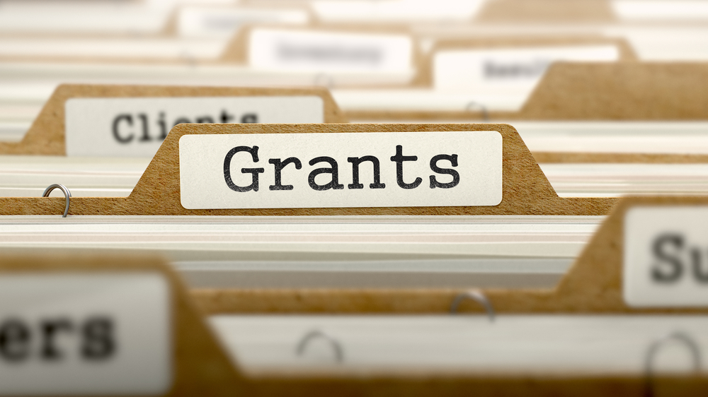 Folder labeled grants