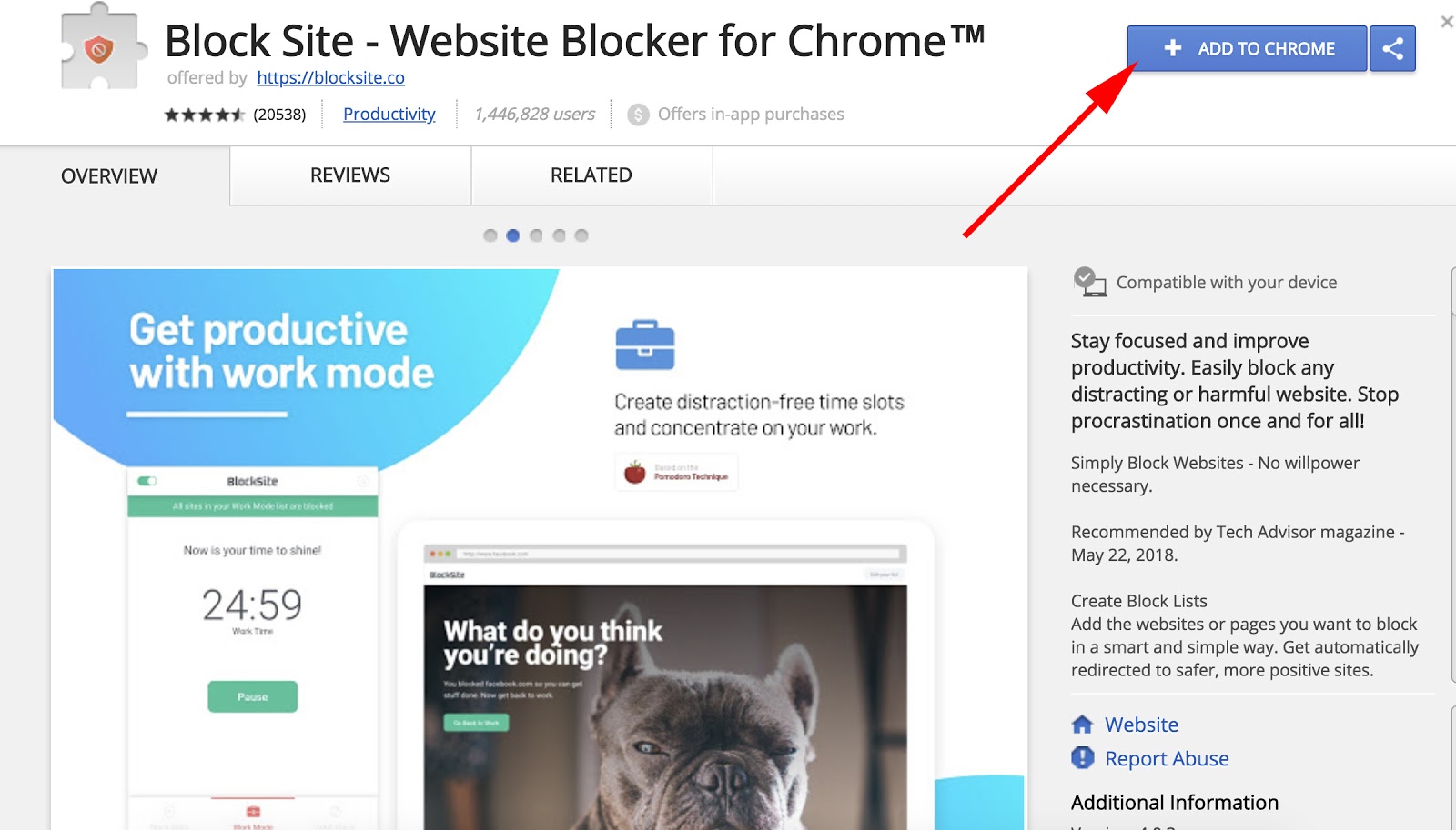 Block Site Chrome-Erweiterung