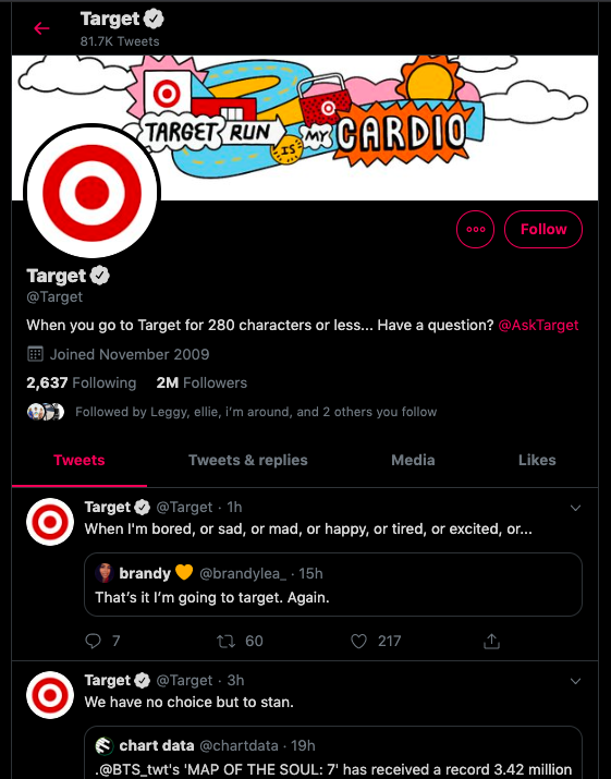  target twitter