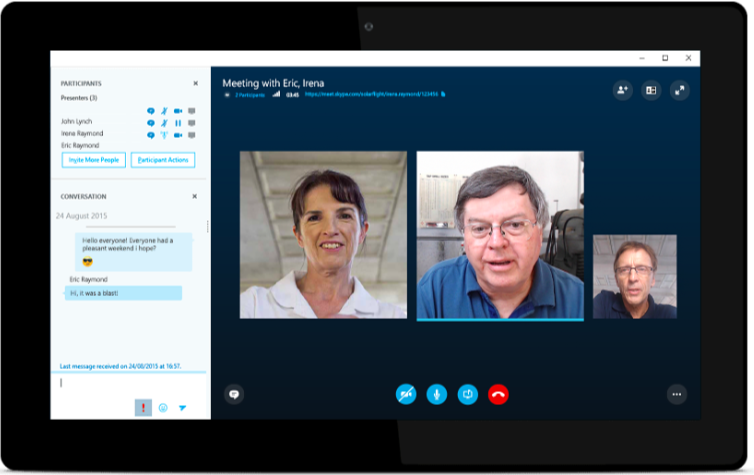 Example of Skype conversation