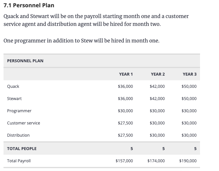 Ecommerce business plan example