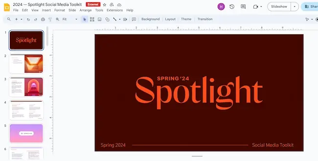 HubSpot’s marketing calendar for the launch of Spotlight included a variety of marketing plays including an internal social media kit for HubSpot employees.