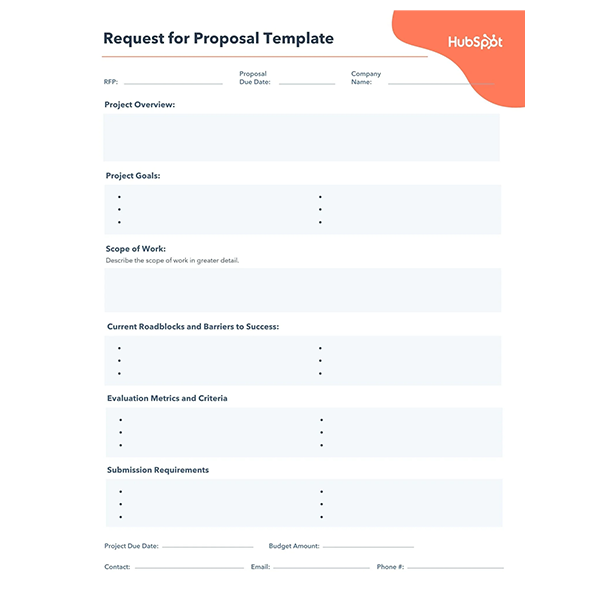 How To Write A Request For Proposal With Template And Sample