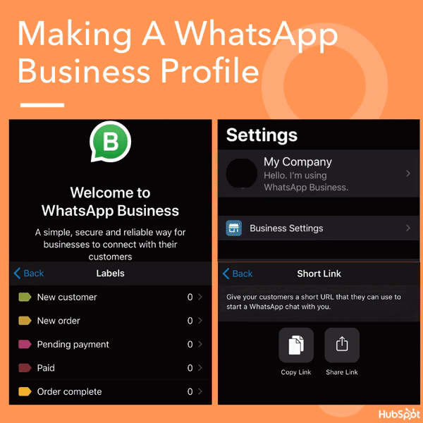 The features of a WhatsApp Business profile