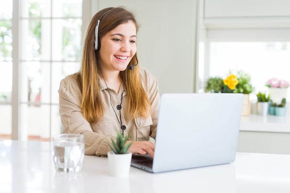 customer service representative working from home