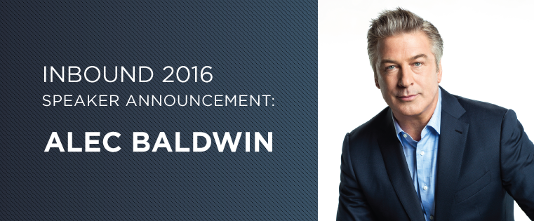 Actor, Producer, and Podcast Host Alec Baldwin Joins #INBOUND16's Keynote Lineup