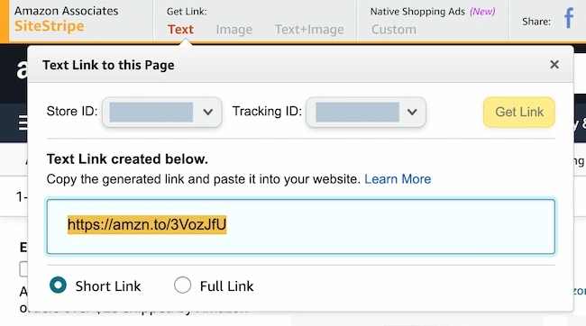 how to create amazon affiliate links: use sitestripe to create links