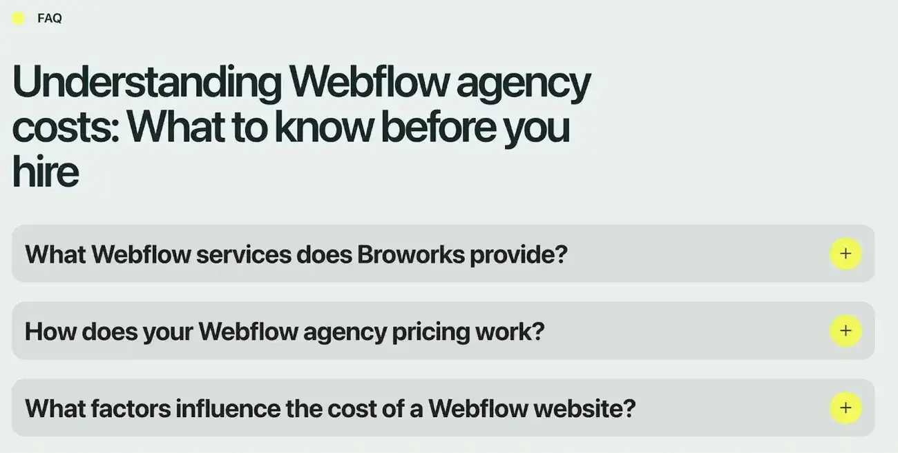 answer engine optimization case studies, screenshot of broworks pricingthe resultswithin three months, aeo outcomes became visible in both analytics and sales data: