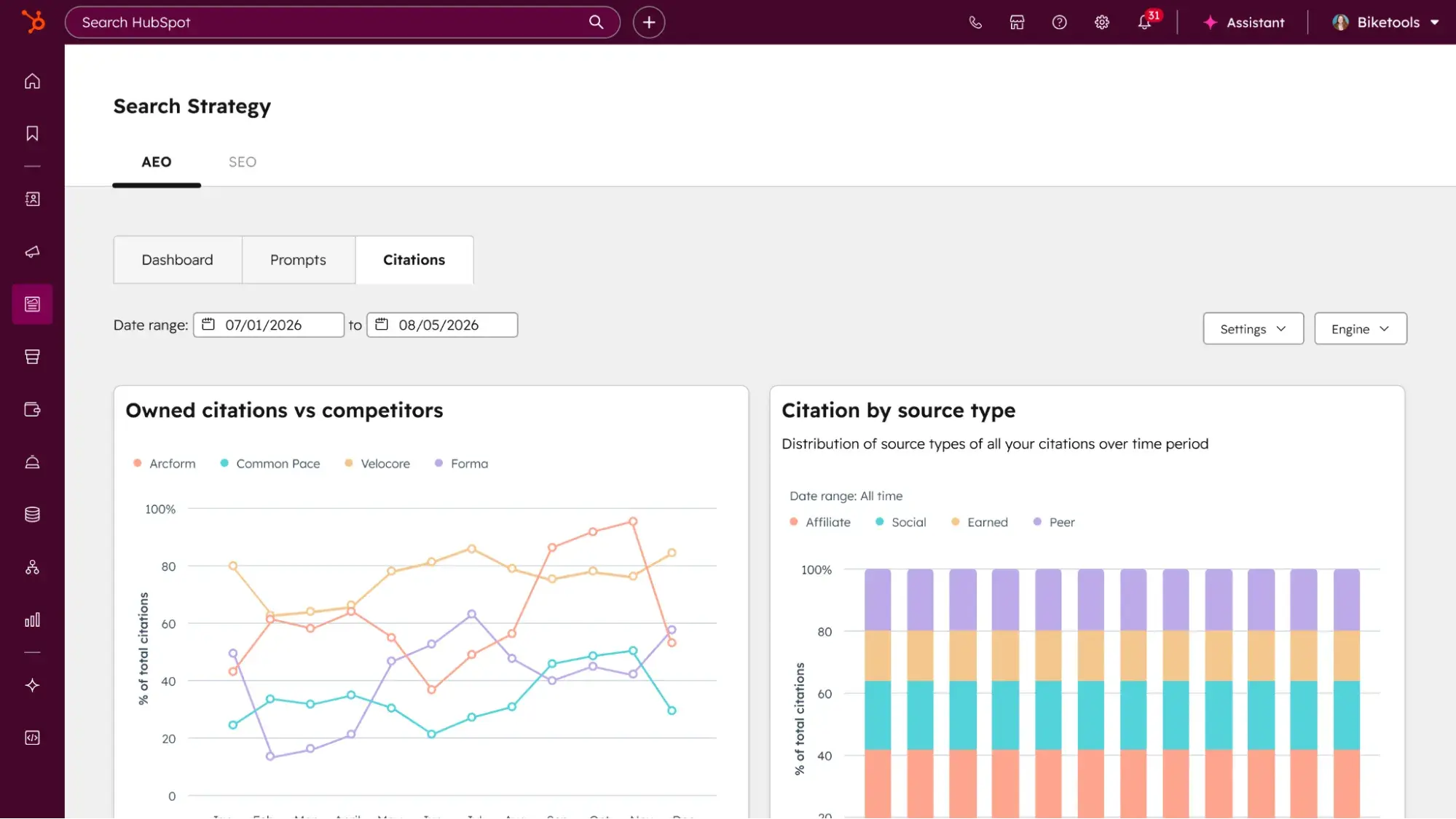 answer engine optimization case studies, screenshot of hubspot aeo