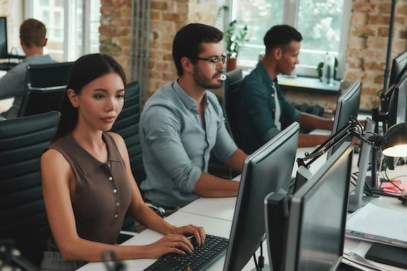 Marketing team working on audience targeting. 