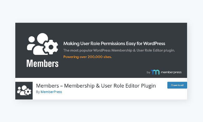 best membership plugin wordpress: members