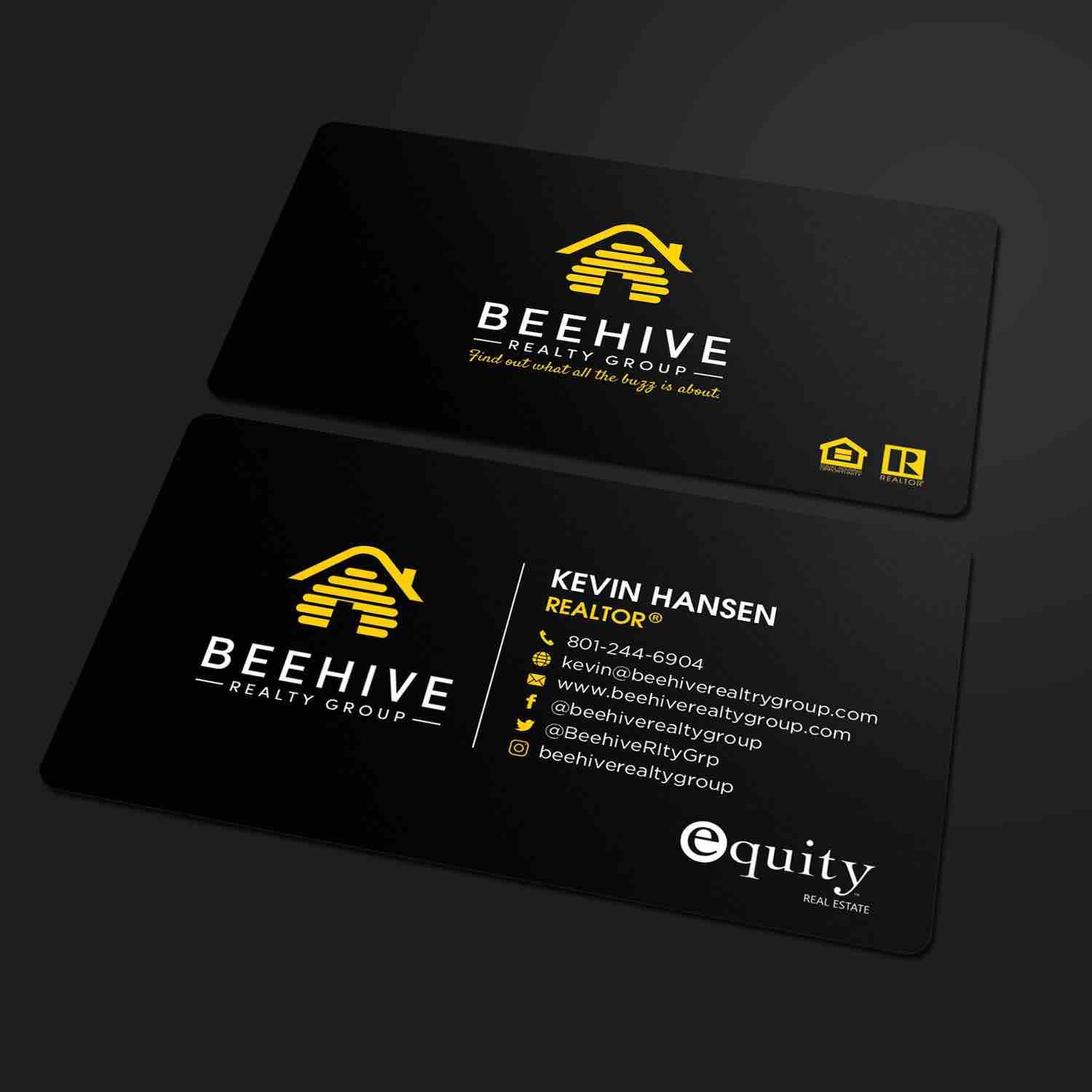 best real estate business cards, Beehive Realty Group