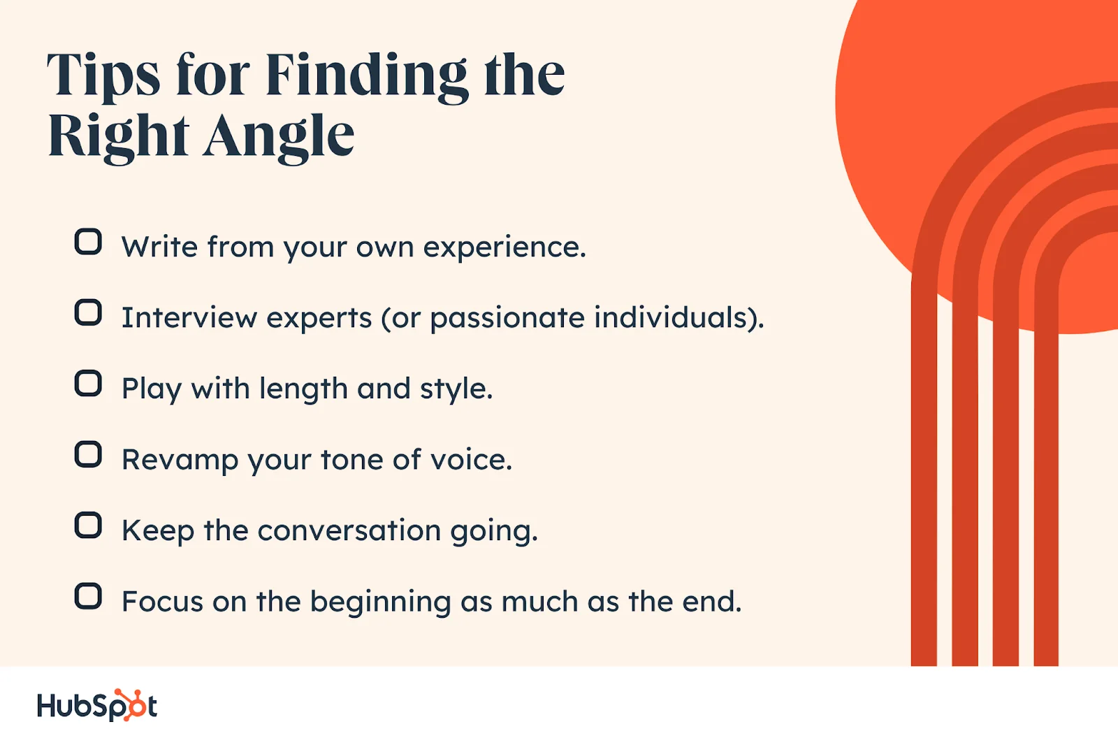 tips for finding the right angle