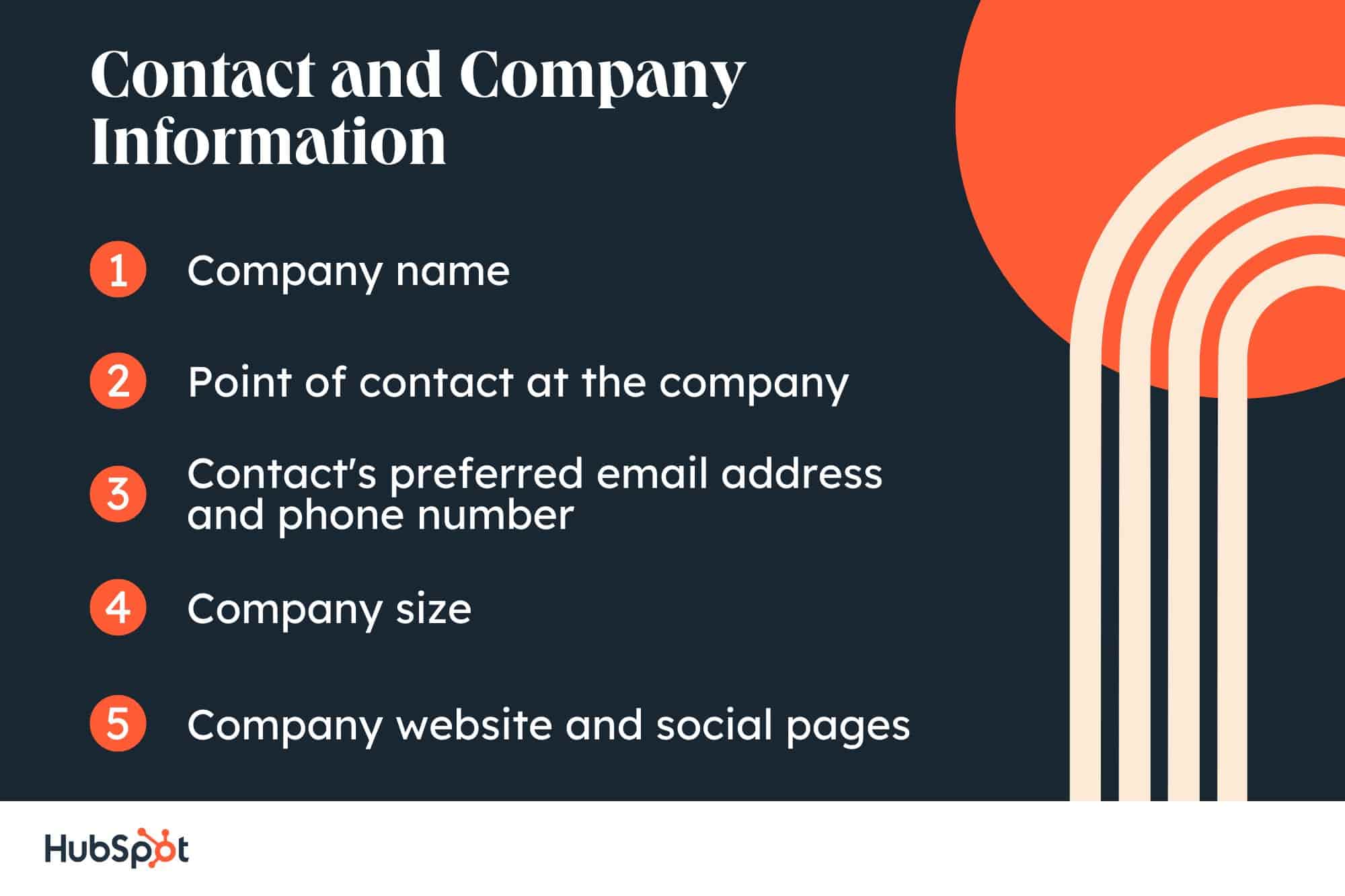 client intake form; Contact and Company Information, Company name, Point of contact at the company, Contact's preferred email address and phone number, Company size