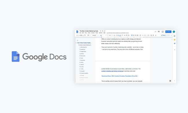 Content Marketing Tools: Google Docs