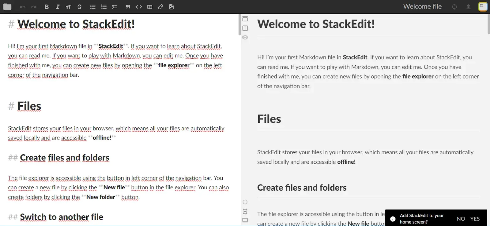 content writing apps, StackEdit