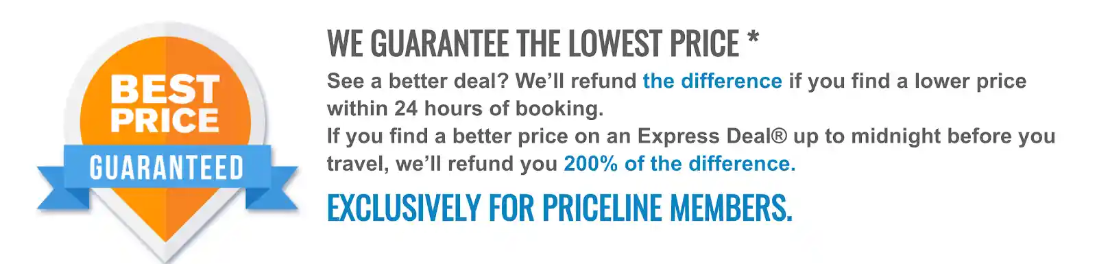 customer satisfaction guarantee example: priceline