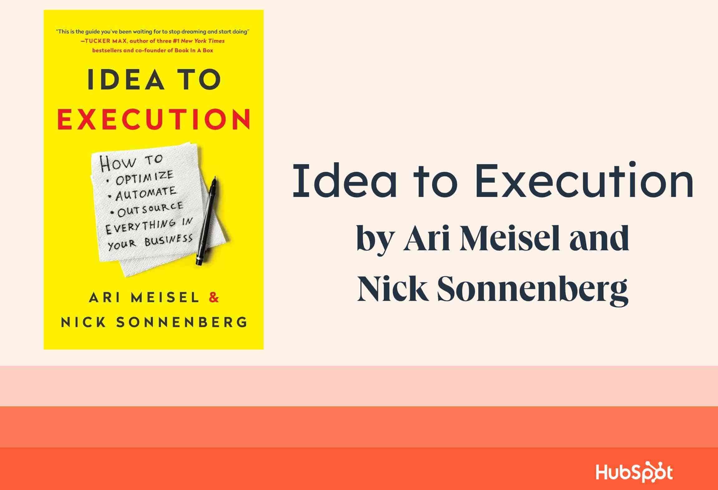 entrepreneurship books, idea to execution