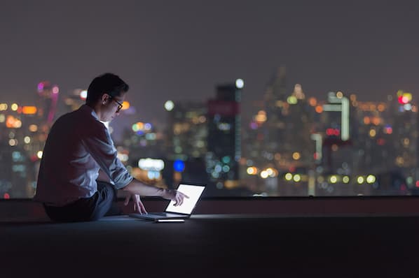 marketer recording his computer screen