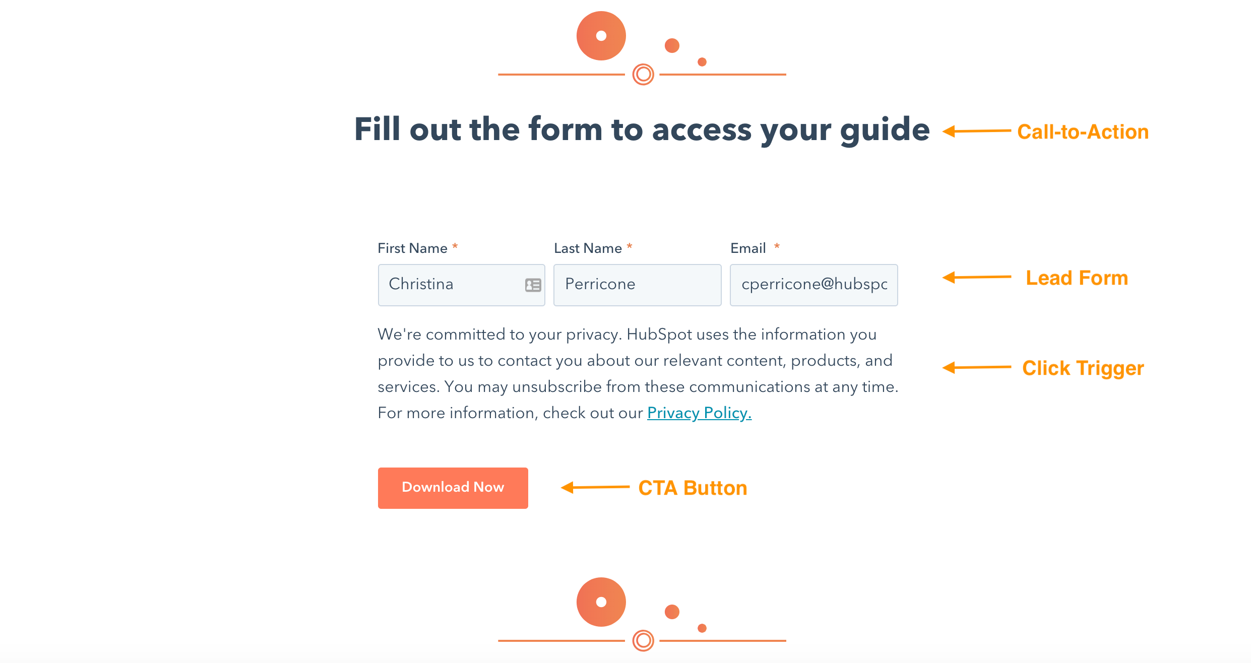 hubspot lead form - How to Create a Landing Page: The Ultimate Guide