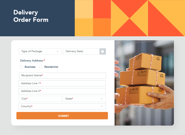 Order Form: delivery example