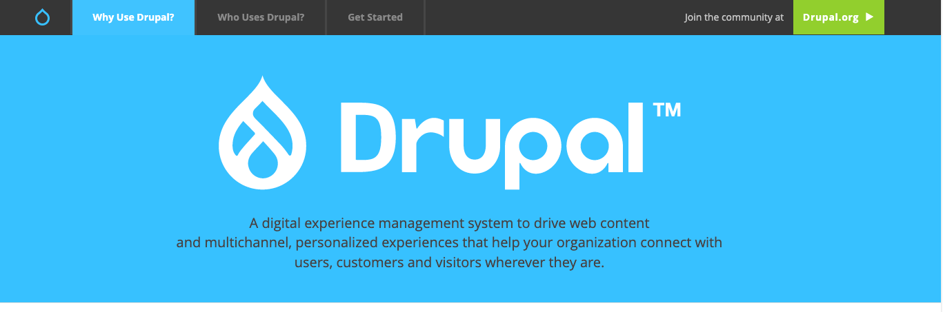 Drupal PHP website example