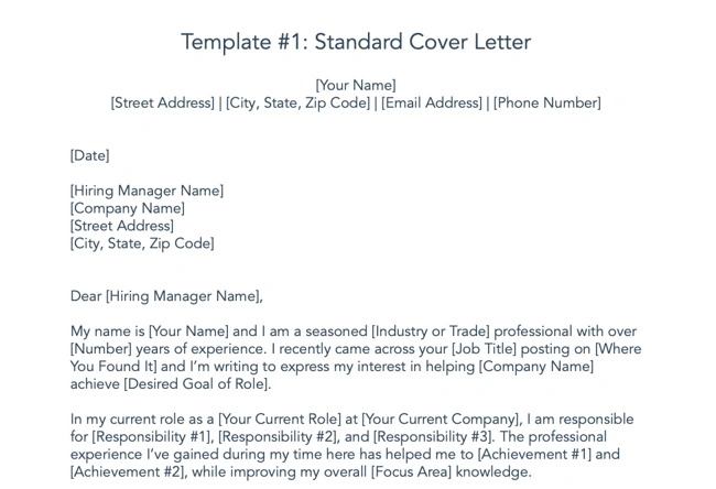 cover letter to interview