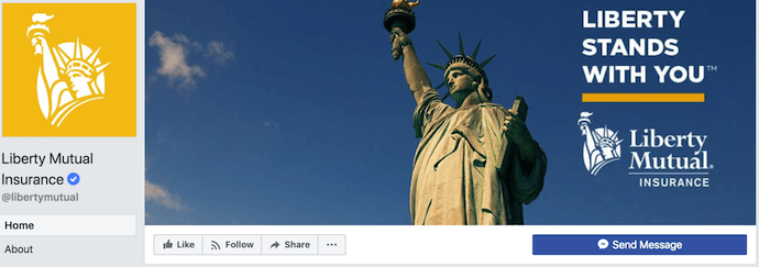 liberty mutual's right-aligned facebook cover photo