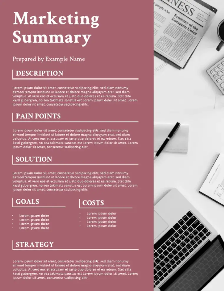 business proposal templates, marketing project proposal