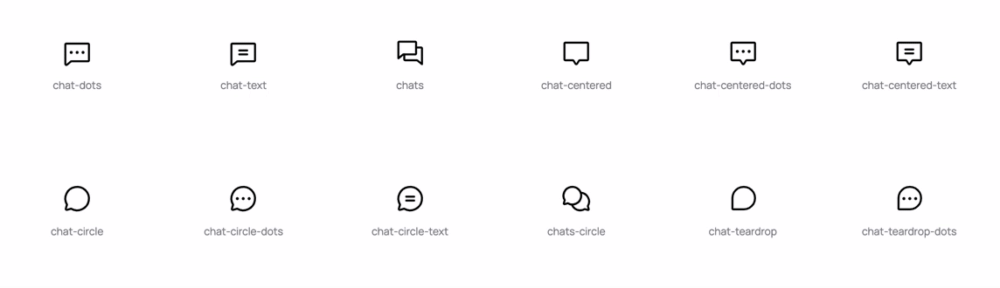 material deisgn responsive chat icon set