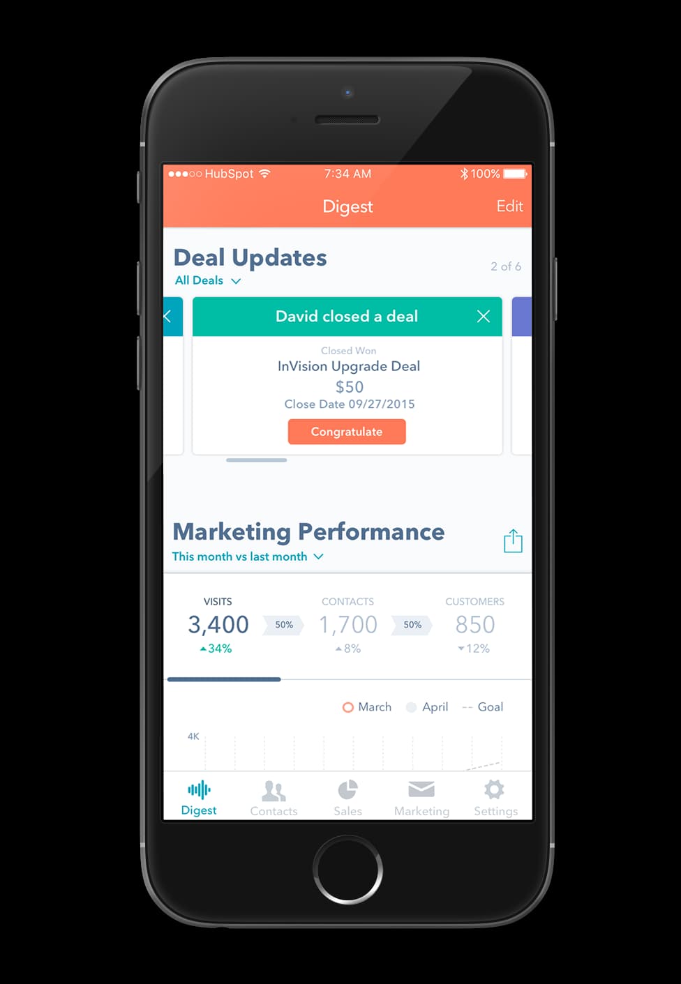 Mobile CRM solution from Insightly.
