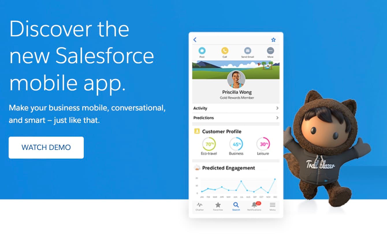 Mobile CRM solution from Salesforce.