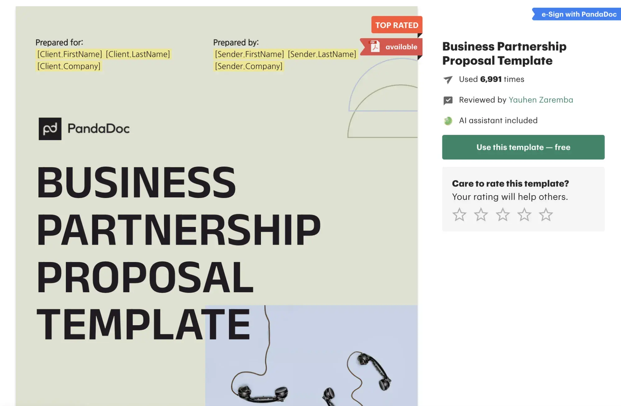 business proposal example by pandadoc