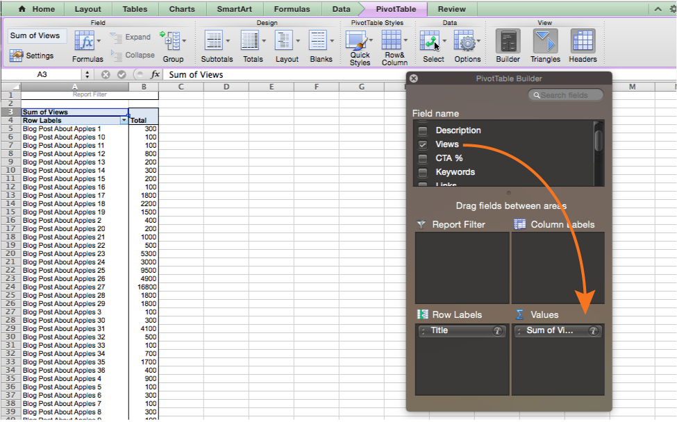 excel for mac pivot table tutorial