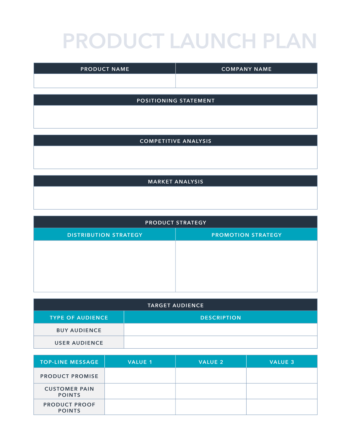 marketing plan excel template