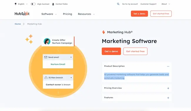 product marketing example hubspot benefit based copy - The Ultimate Guide to Product Marketing: How to Market a Product in 2024
