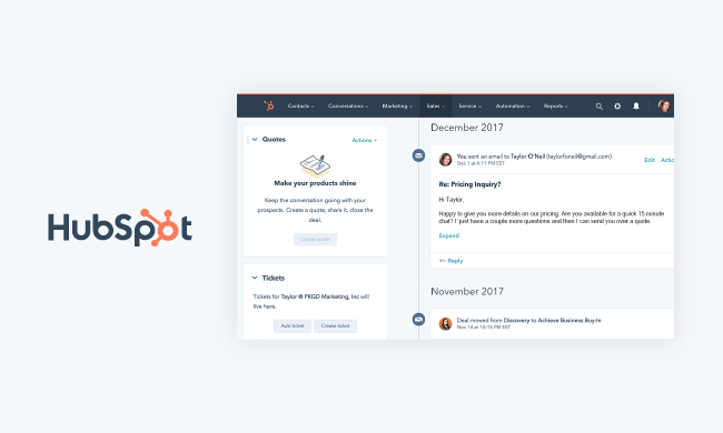 quote software: HubSpot