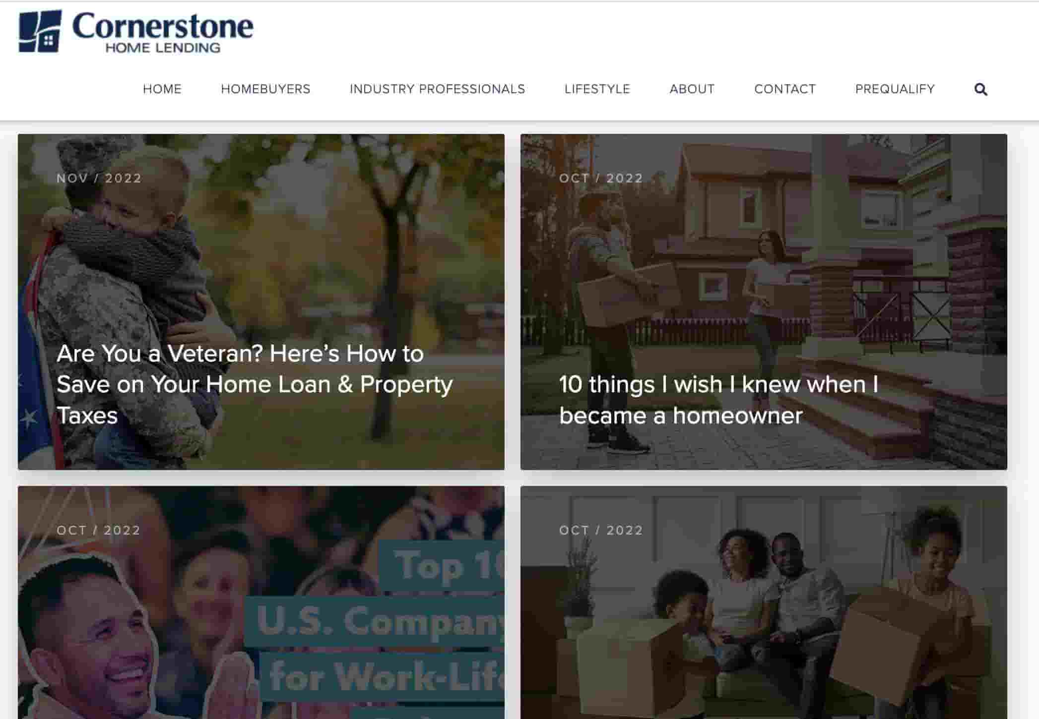  Cornerstone real estate blog