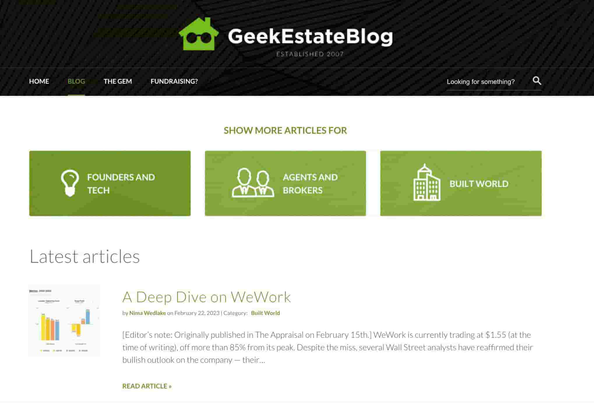 Geek real estate blog