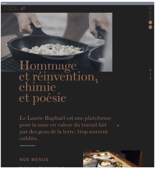 restaurant website templates: laurie raphaël