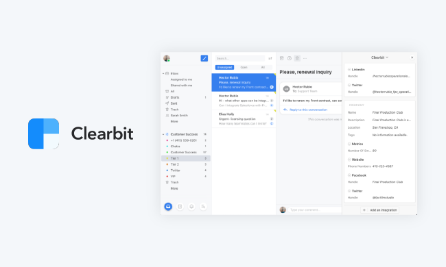 sales automation software: Clearbit