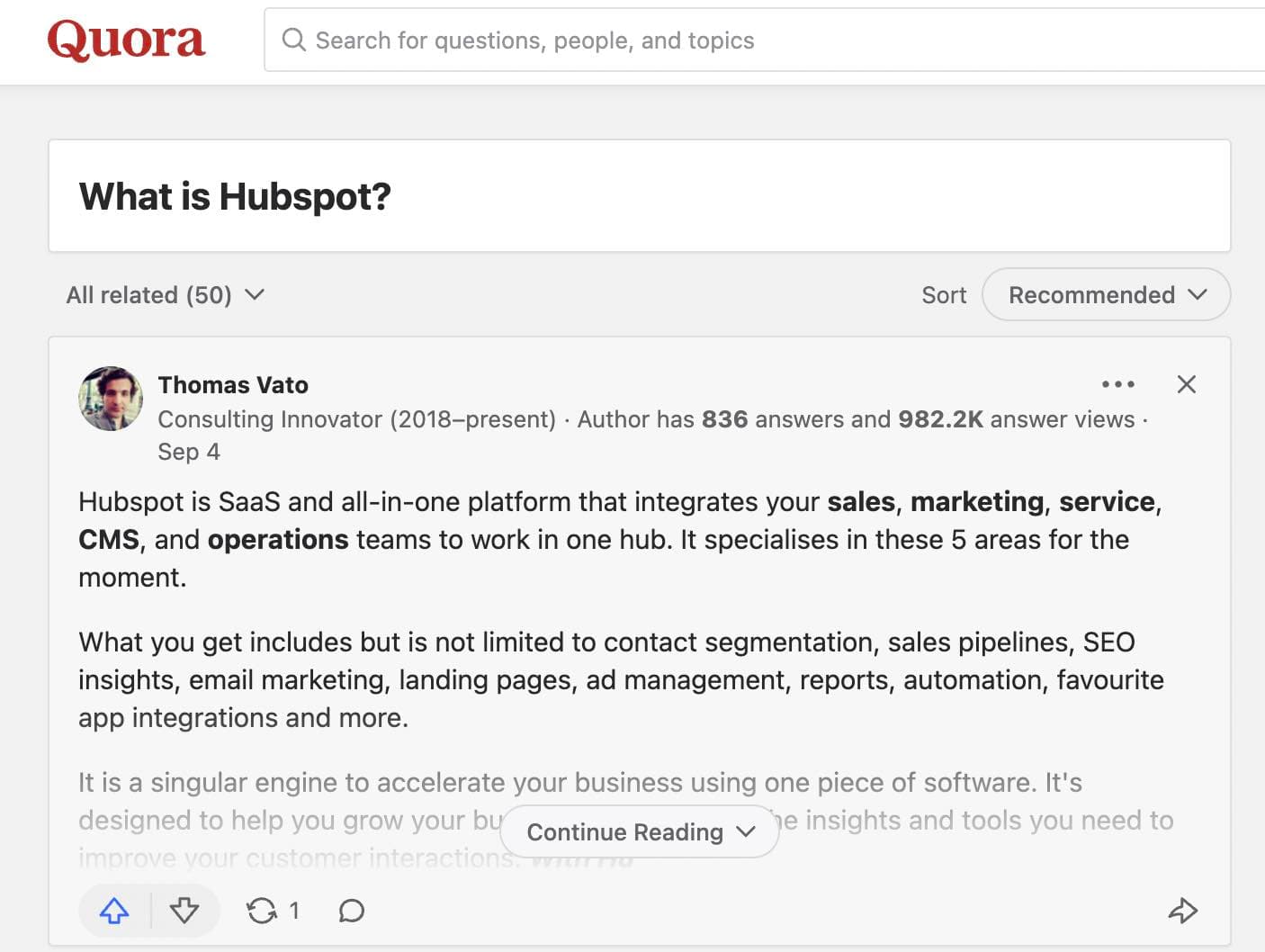 sales prospecting tip, use Q&A forums like Quora